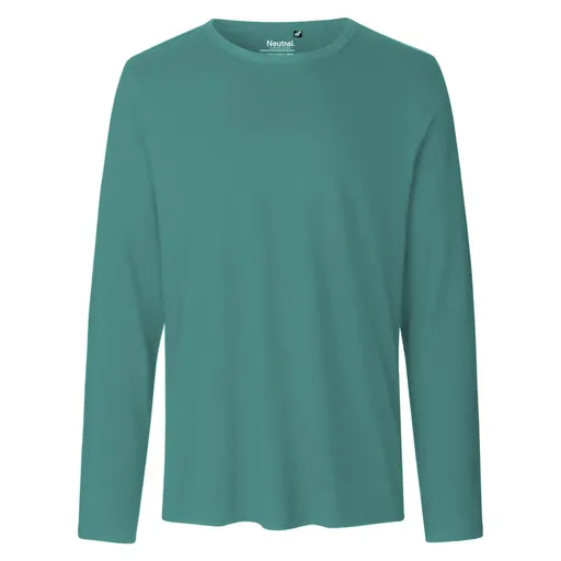 Neutral Pánské tričko s dlouhým rukávem z organické Fairtrade bavlny - Teal | 3XL