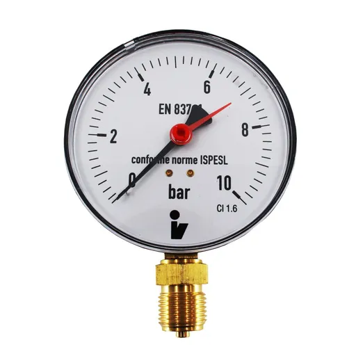 Klum, Tlakoměr, 100 mm, 0 10bar, spodní vývod, 1/2", PR3024