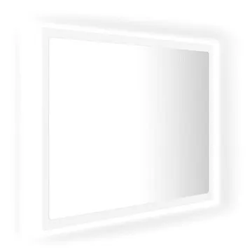 Shumee LED koupelnové zrcadlo bílé 60 × 8,5 × 37 cm akrylové (804916)