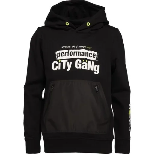 Lewro KEILS chlapecká mikina přes hlavu, černá, velikost 152-158