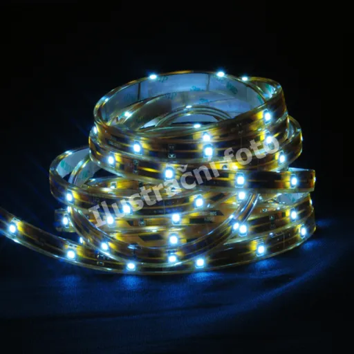 Schmachtl McLED LED pásek SMD3528 studeně bílá, DC12V, IP68, 8mm, bílý PCB pásek, 30 led/metr 121.200.10.0
