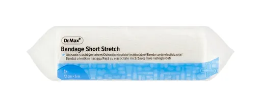 Dr. Max Bandage Short Stretch 12 cm x 5 m obinadlo s krátkým tahem 1 ks