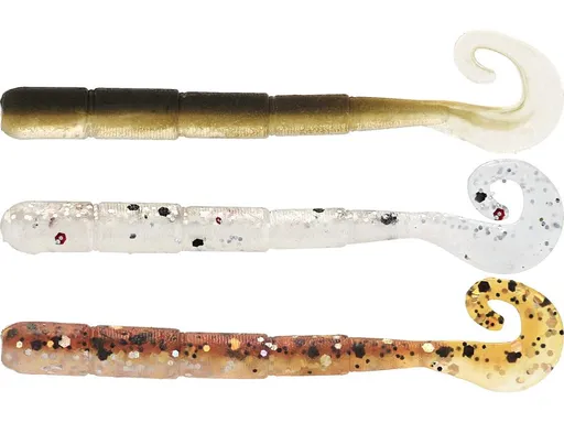 Westin Umělá Nástraha Ned Worm Curltail Clear Water Mix 23,Westin Umělá Nástraha Ned Worm Curltail Clear Water Mix 23