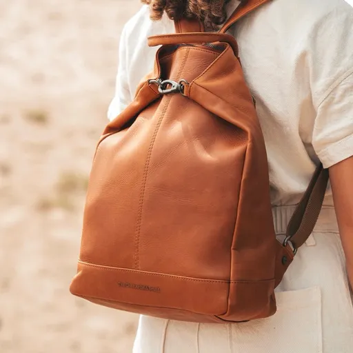 Dámský kožený batoh The Chesterfield Brand Menchester - koňak