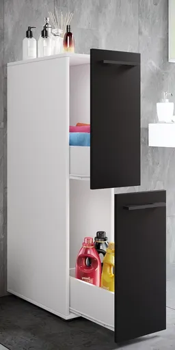 VCM Koupelnová skříňka Sadilo L, bílá/antracit