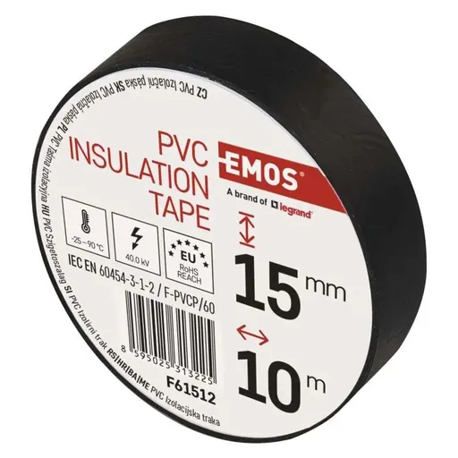 EMOS Izolační páska PVC 15mm x 10m, černá F61512