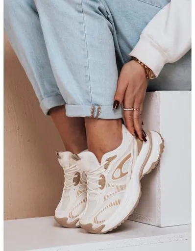 Dámské sportovní tenisky na platformě AIRBOOS béžové