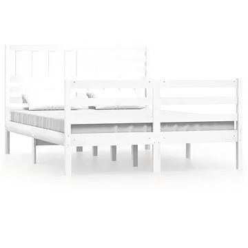 Shumee bílý masivní dřevo 140×190 cm, 3101069 (3101069)