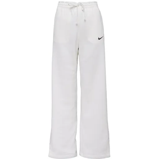 Nike W NSW PHNX FLC HR PANT WIDE 2 Dámské kalhoty, bílá, velikost