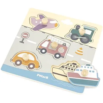 PolarB Dřevěná vkládačka - dopravní prostředky (VG-44069)