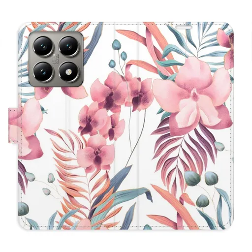 Flipové pouzdro iSaprio - Pink Flowers 02 - Xiaomi 14T Pro