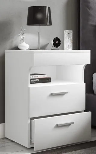 VCM Noční stolek Slepal L, bílý