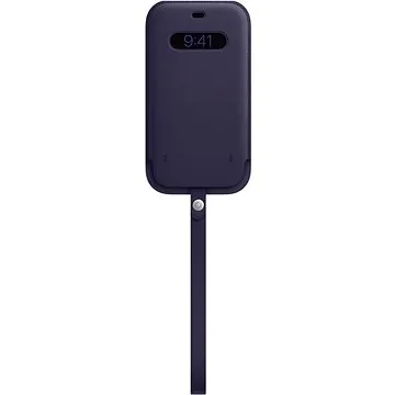 Apple iPhone 12 Pro Max Kožený návlek s MagSafe temně fialový (MK0D3ZM/A)