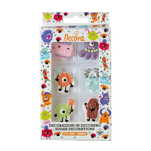 Decora Cukrová dekorace - Příšerky 6 ks