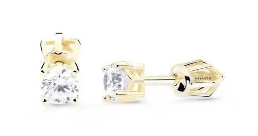 Cutie Diamonds Luxusní náušnice ze žlutého zlata s diamanty DZ8025-30-00-X-1-2