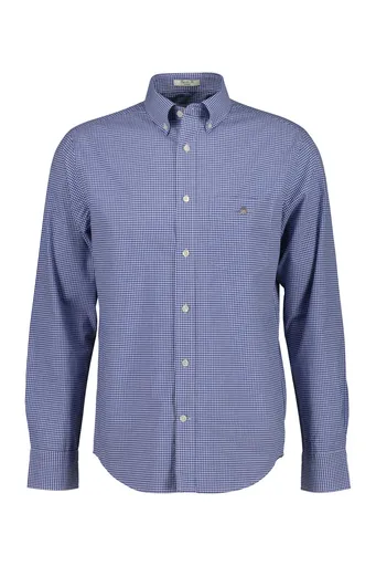 KOŠILE GANT REG CLASSIC POPLIN GINGHAM SHIRT COLLEGE BLUE