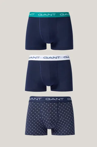 SPODNÍ PRÁDLO GANT MICRO PRINT TRUNK 3-PACK EVENING BLUE