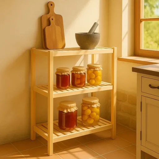 Regál borovicový 3 police 93 cm, přírodní, ČR