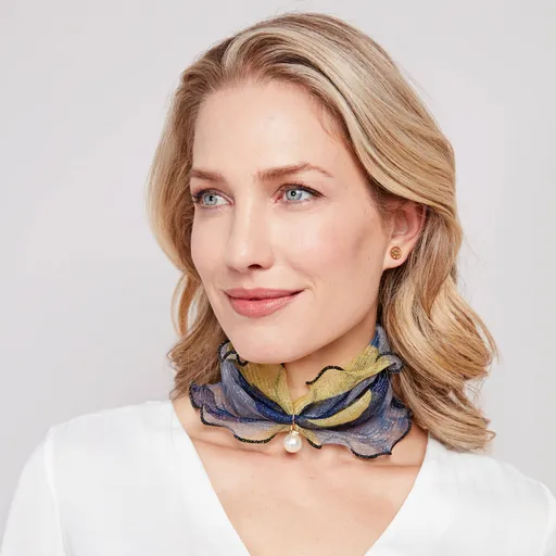 Šifonový šátek s perlou  Moře