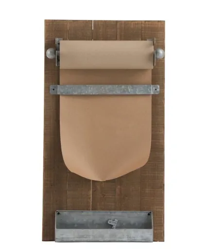 Nástěnná dřevěná Memo tabule s papírem - 39*15*71cm J-Line by Jolipa