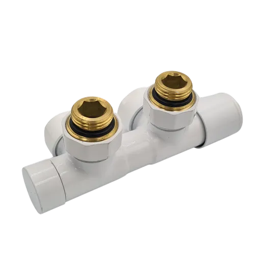 INVENA Termostatická sada ventilů, typ DUOPLEX, pro středové připojení bílá CZ-96-B15-S