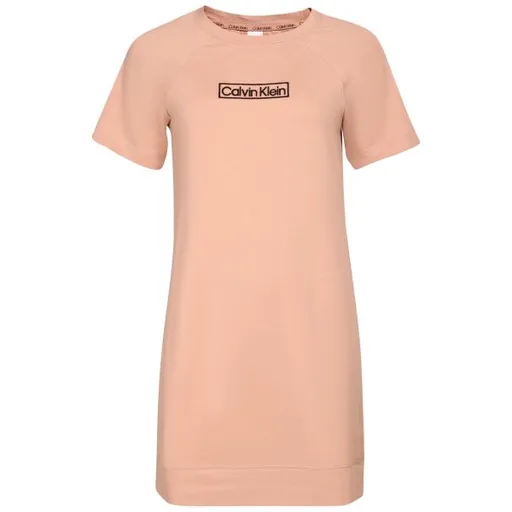 Calvin Klein REIMAGINED HER S/S NIGHTSHIRT Dámská noční košile, lososová, velikost