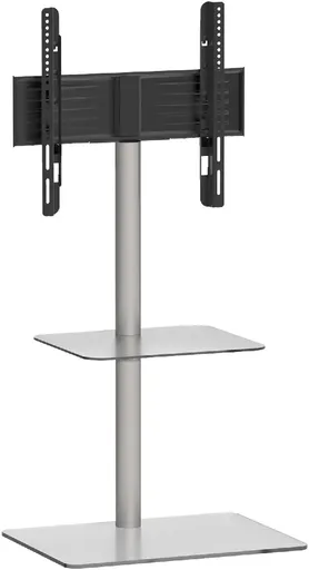 VCM TV stolek „Alani“ s 1 mezilehlou policí, stříbrný