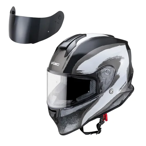 Moto přilba W-TEC Integra Graphic Black-White XL (61-62)