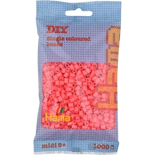 Hama H207-44 Midi Pastelově červené korálky 1000 ks