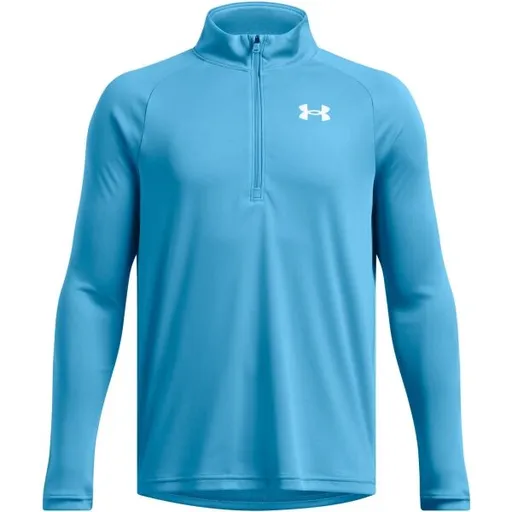 Under Armour TECH 2.0 1/2 ZIP Chlapecké triko s dlouhým rukávem, modrá, velikost M