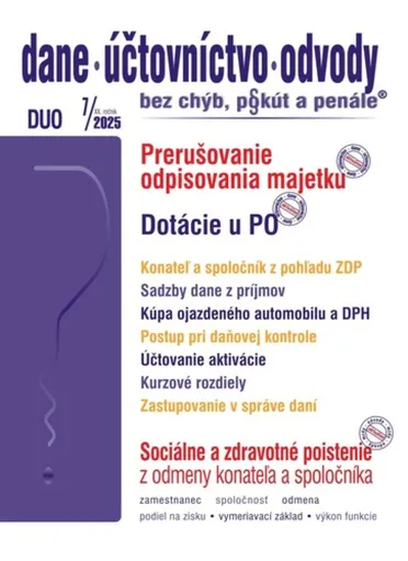 DUO 7/2025  – Odpisy, Daňová kontrola