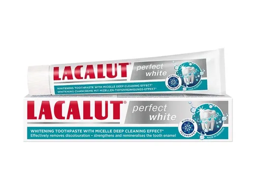 Lacalut Perfect White micelární zubní pasta 75 ml
