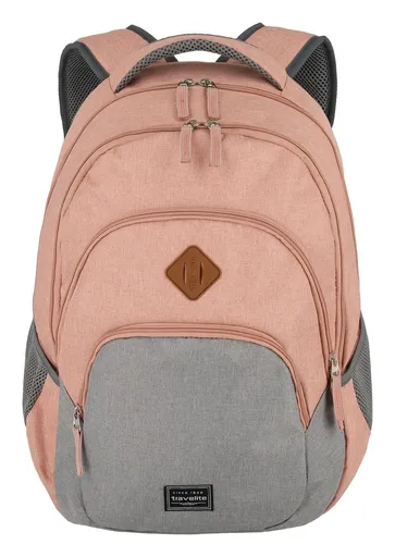Batoh na notebook Travelite Basics Backpack Melange Rose/grey