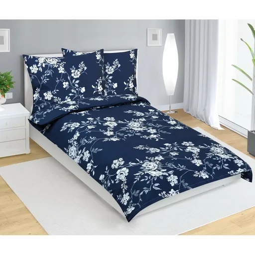 Bellatex Bavlněné povlečení Růže modrá, 140 x 200 cm, 70 x 90 cm