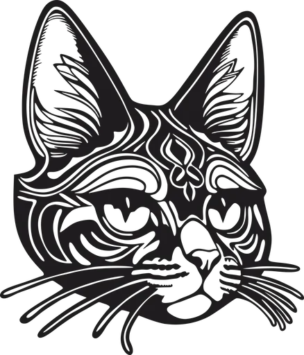 Vsepropejska Dřevěná mandala na zeď kočka 2 Rozměr (cm): 38 x 32, Dekor: Černá