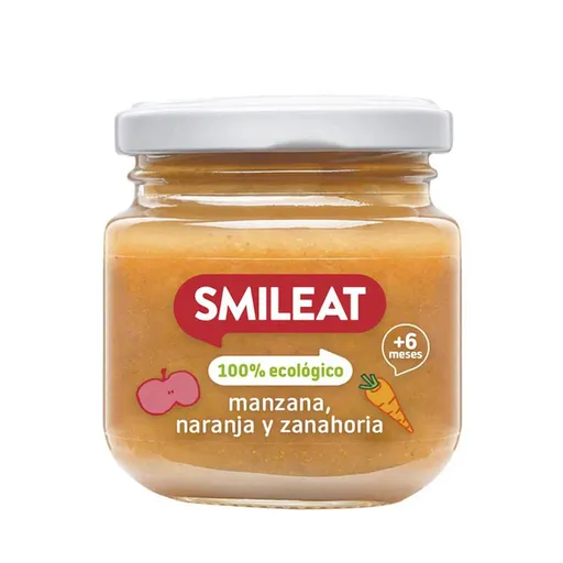 Smileat BIO příkrm jablko, karotka a pomeranč 6m+ 130 g