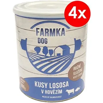 FARMKA DOG 800 g s lososem 4 ks (8594025084043)