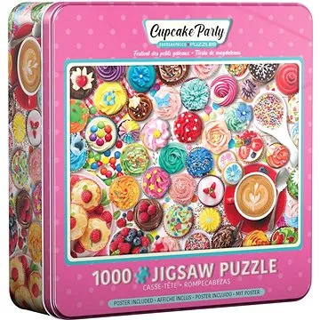 Eurographics Puzzle v plechové krabičce Dortíková oslava 1000 dílků (628136656047)