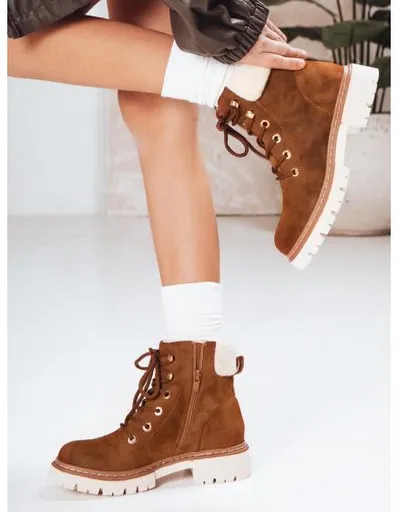 Dámské semišové kozačky velbloudí