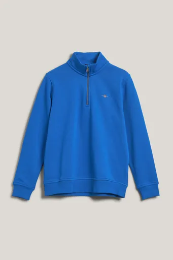 MIKINA GANT SHIELD HALF ZIP SWEATSHIRT GREECE BLUE