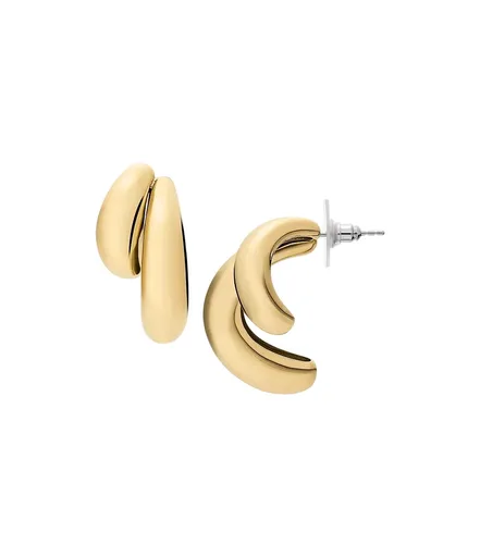 Fossil Luxusní visací pozlacené náušnice JF04898710