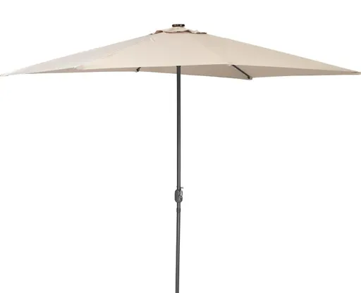 GardenMeister Kovový slunečník s kličkou Djerba 230 cm - mandlová barva