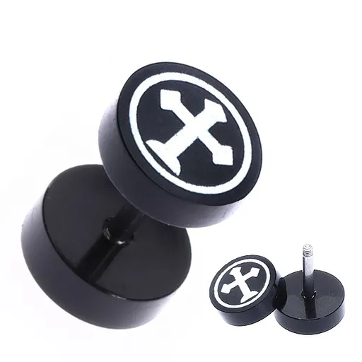 Nepravý plug z akrylu s latinským křížem v kruhu