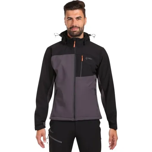KILPI ONTAVIO Pánská softshellová bunda, tmavě šedá, velikost