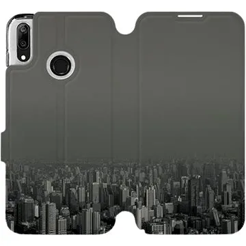 Flipové pouzdro na mobil Huawei Y7 2019 - V063P Město v šedém hávu (5903226883639)
