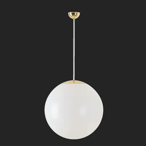 OSMONT ISI64328 ISIS S4 PM závěsné plastové svítidlo mosaz leštěná / bílá IP40 3000 K 41W LED nouzové kombinované 3 h