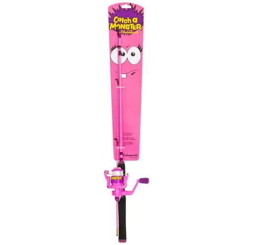 Shakespeare dětský set prut s navijákem a vlascem catch a monster pink spin set 1,40 m