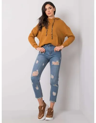 Dámské džíny s dírami Steffi RUE PARIS modré