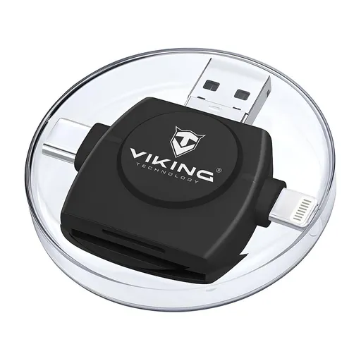 VIKING ČTEČKA PAMĚŤOVÝCH KARET V4 USB3.0 4V1 černá