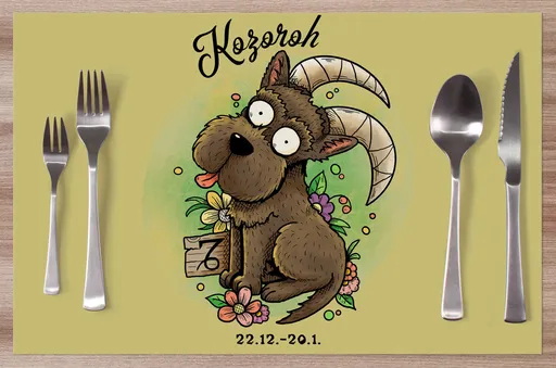 Prostírání Psí znamení – kozoroh